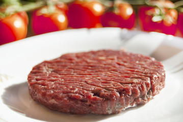 raw hamburger