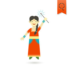 Diwali. Indian Festival Icon