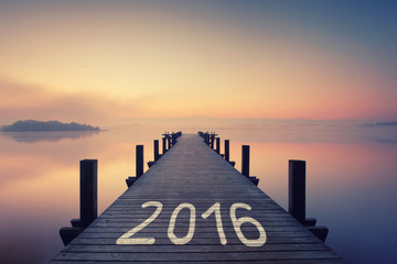 2016 - neues Jahr - obrazy, fototapety, plakaty