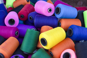 colourful of threads background