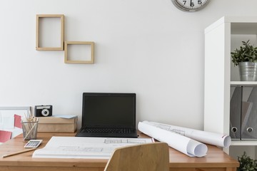 Desk in the creative office