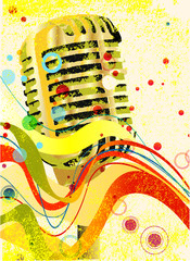 Jazz Microphone Poster
