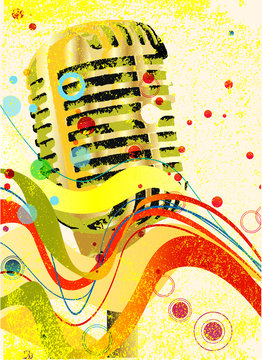 Jazz Microphone Poster