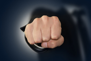 mano, pugno, forza, violenza, sfida, 