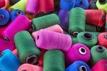 colourful of threads background
