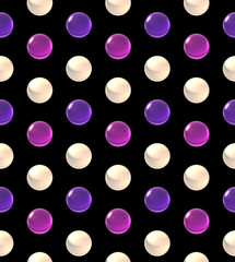 crystal ball dot pattern white color