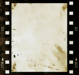 Obraz premium blank old grunge film strip frame background