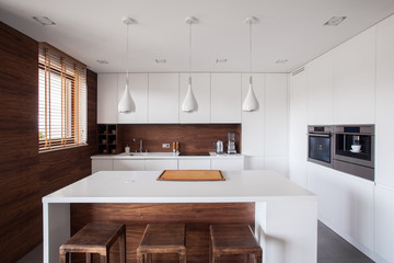 White kitchen island