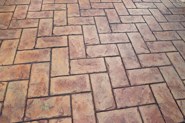 Pathway pave with abstract old brick texture