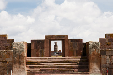 Fototapeta premium Gate of the Sun - Tiwanaku - Bolivia