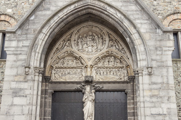 Fototapeta na wymiar Portal door to Our Lady Church - Brugge, Belgium.