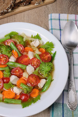 Vegetable soup with chicken
