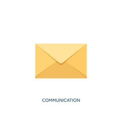 Vector illustration. Envelope icon. Letter, email. Message and communication