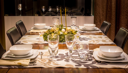 Christmas table setting
