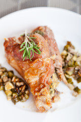 Stuffed turkey legs
