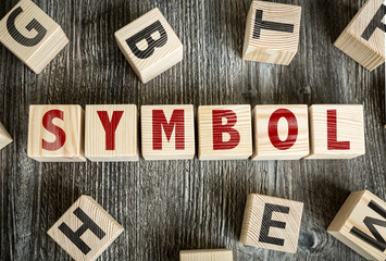 Wooden Blocks with the text: Symbol