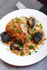 Rabbit with dried plums