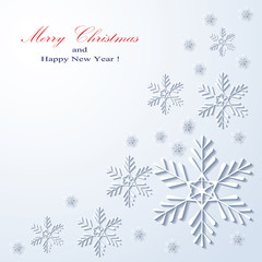 Christmas Background. Greeting card with snowflakes