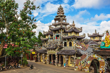 Linh Phuoc pagoda at Da Lat City, Vietnam.
