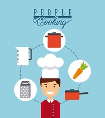people cooking design 