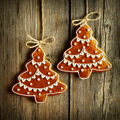 Christmas homemade gingerbread cookies