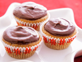 Cupcakes with chocolate frosting