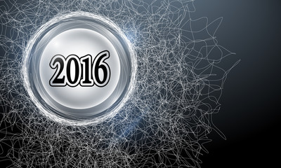 Vector abstract background with cobweb and new year symbol