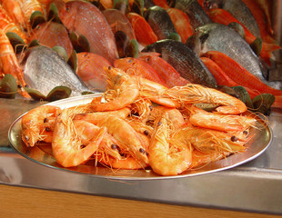 Tray of shrimp