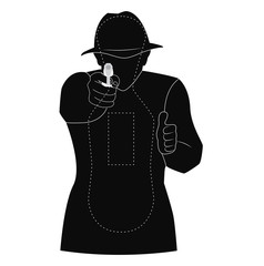 vector target black silhouette of man. best for practicing aiming