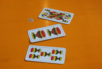 Traditional neapolitan playing cards