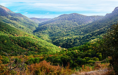 Naklejka premium Россия. Крымские горы.