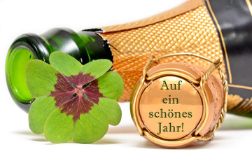 Silvester Flasche Sekt