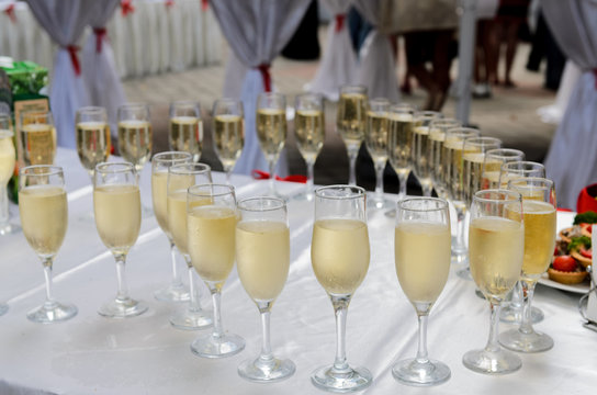 a few glasses of champagne