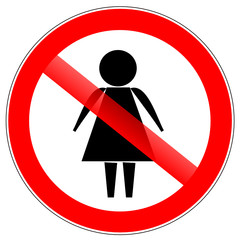 zakaz dla kobiet - obrazy, fototapety, plakaty