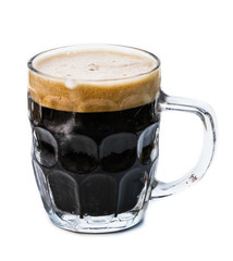 dark beer on white