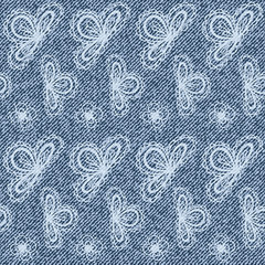 pattern with denim jeans background