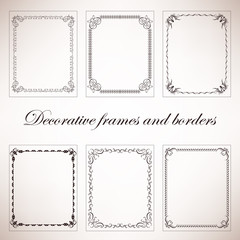 Vector decorative frames