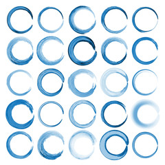 Set of watercolor circles,