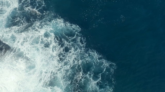 Sea surf the Atlantic Ocean aerial view