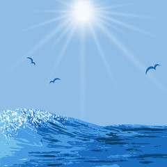 Ocean waves illustration