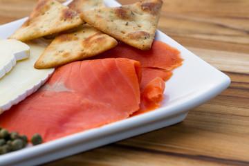 smoked salmon with brie