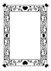 Elegant photo frame with floral silhouettes