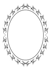 Elegant photo frame with floral silhouettes
