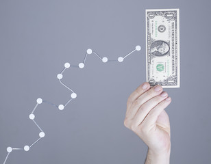 El dolar en alza - concepto de negocios.