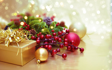 Christmas decorations background