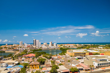 Fototapeta premium Beautiful aerial view of Cartagena, Colombia