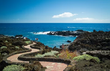 Zelfklevend Fotobehang Seawaterpool "Cala de Tacorón" at El Hierro, Canary Islands © Neissl
