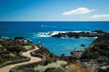 Afwasbaar fotobehang Seawaterpool "Cala de Tacorón" at El Hierro, Canary Islands © Neissl