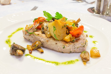 Tuna and ratatouille