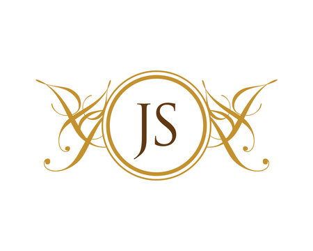 JS Luxury Ornament Initial Logo